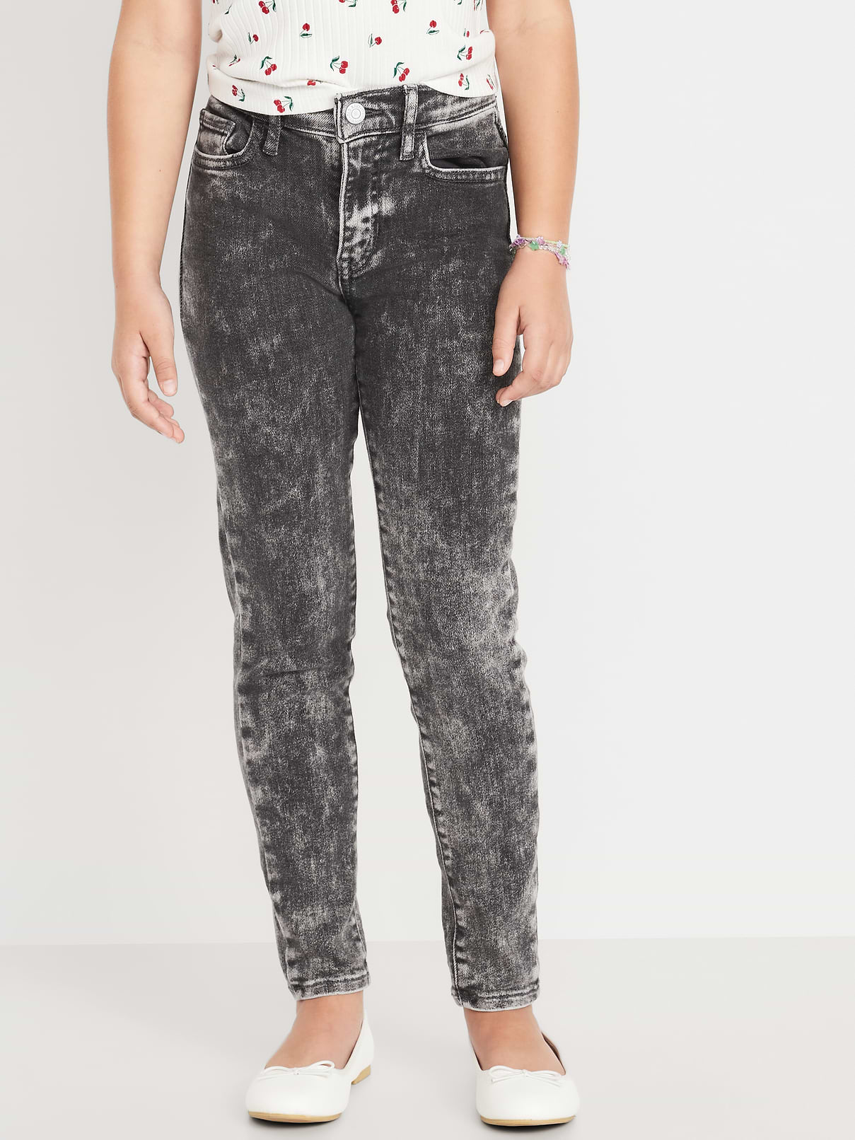Image 1 of 5, interior adjustable waistband, sizes 5-8 snap-button closure, sizes 10-20 regular button closure, zip fly, scoop pockets in front, patch pockets in back, Product #803857