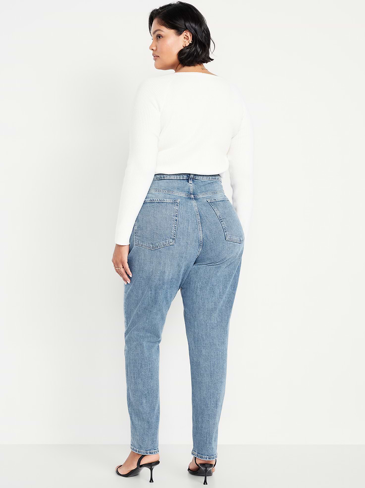 Image number 7 showing, Curvy Extra High-Waisted Straight Jeans