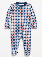 Image 1 of 2, crew neck, long sleeves, full-length reversible zipper, fold-over mittens at each sleeve, sewn-in feet, all-over print, Product #842229