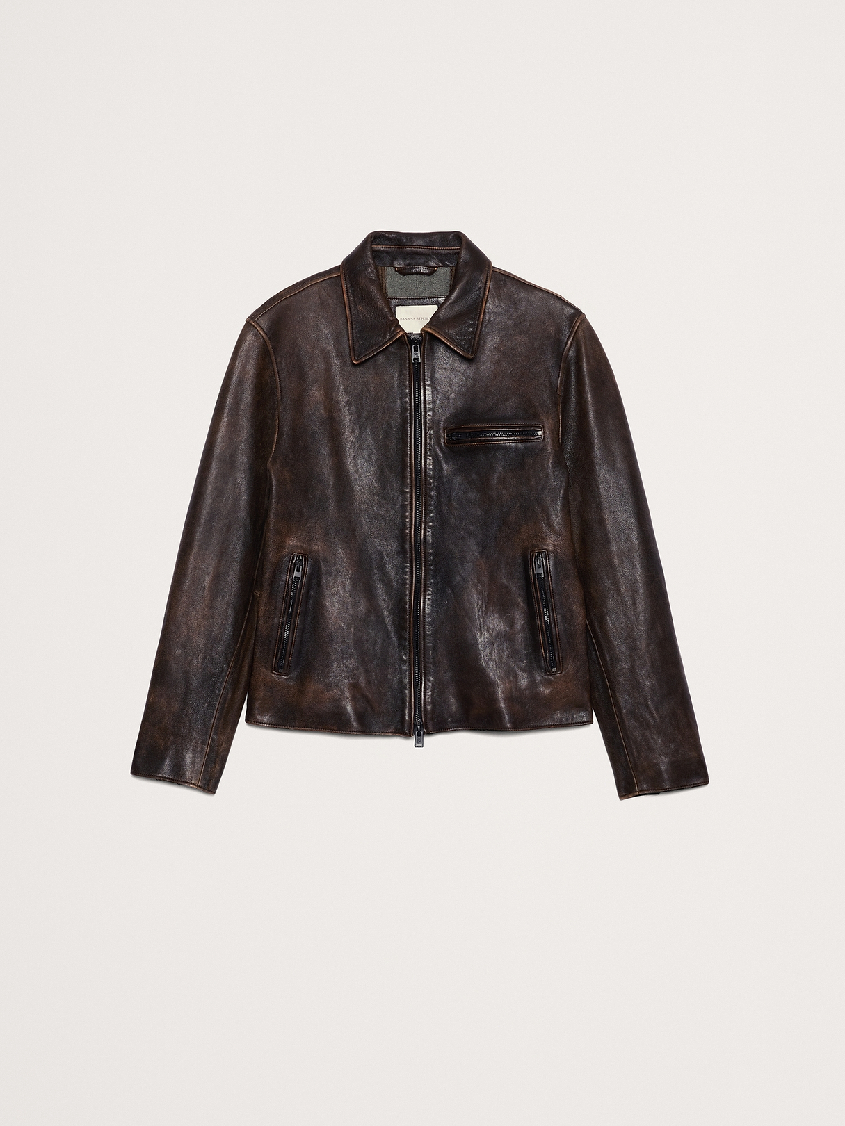 BANANAREPUBLIC♡羊革ライダースジャケット Leather Racing Jacket | Banana Republic
