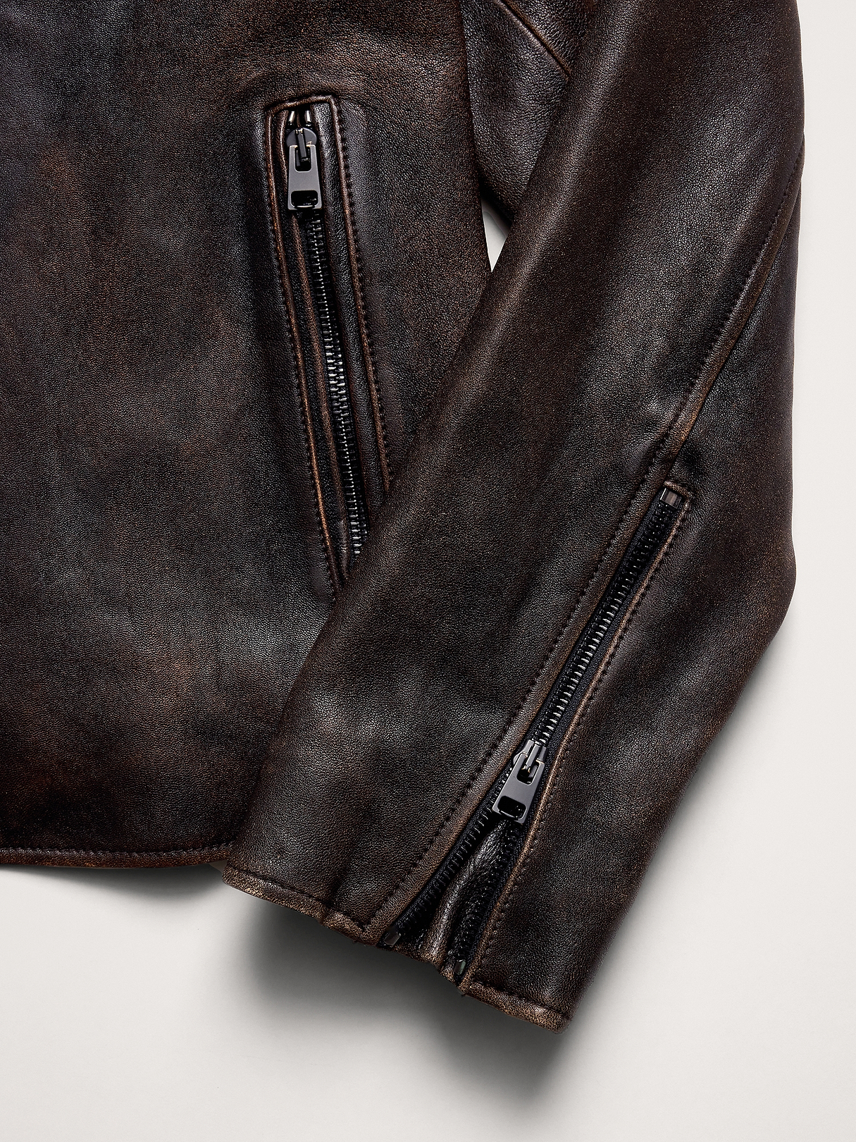 Leather Racing Jacket | Banana Republic