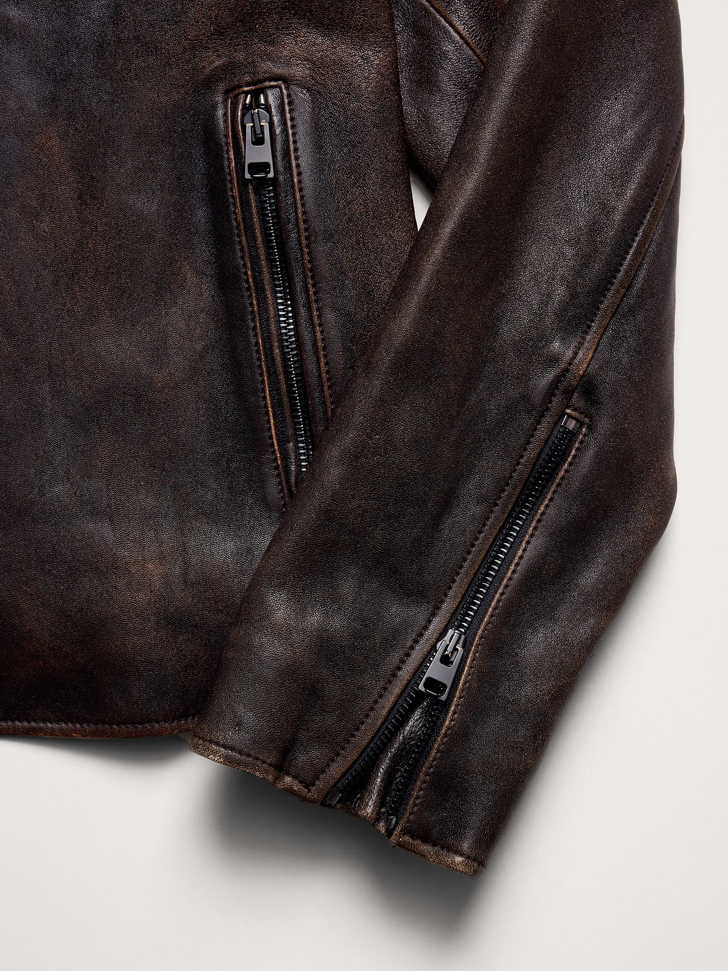 L'image numéro 5 présente Blouson en cuir rétro