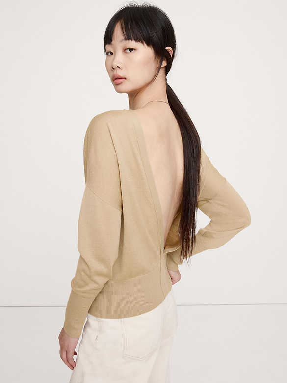 Merino Backless Sweater