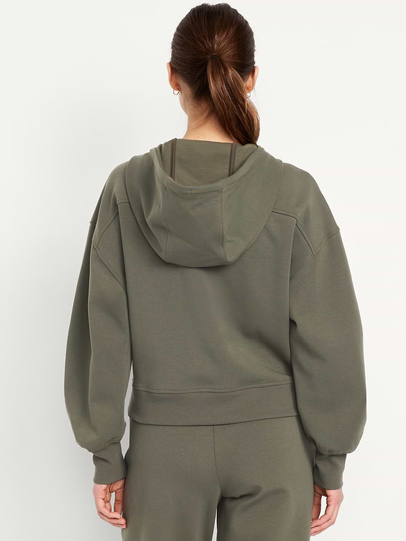 Dynamic Fleece Oversized Full-Zip Hoodie Sweatshirt