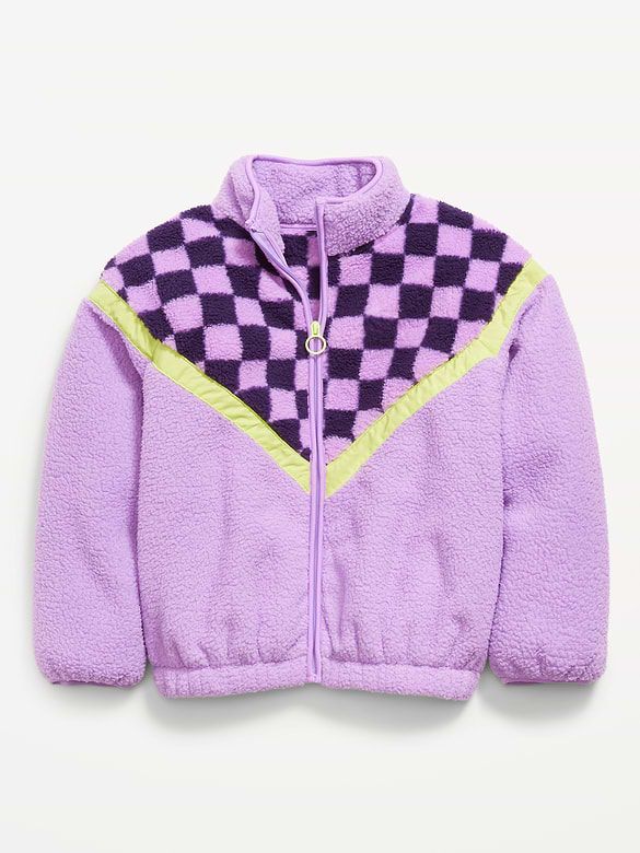 Sherpa Zip-Front Jacket for Girls