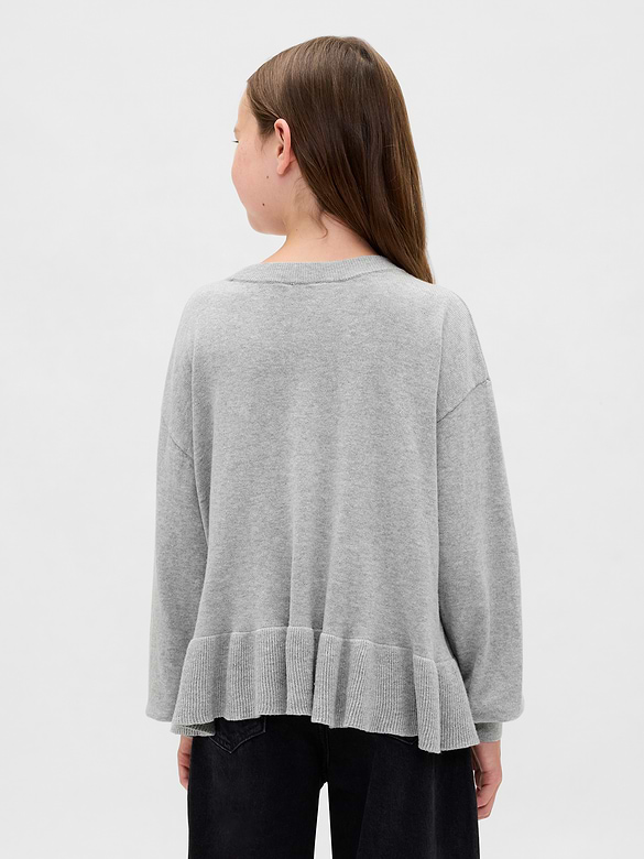 Kids Relaxed Peplum Sweater