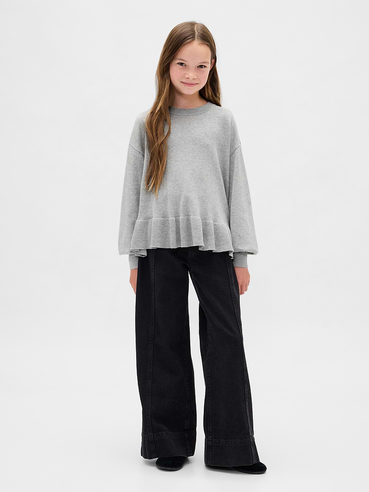 Image number 4 showing, Kids Relaxed Peplum Sweater