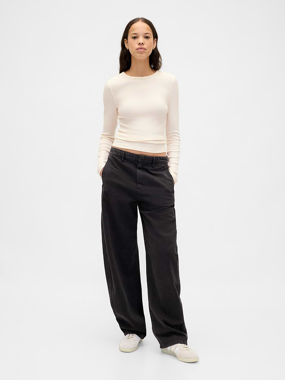Pointelle Rib T-Shirt