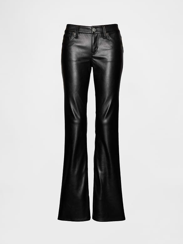Low Rise Recycled Vegan Leather Long & Lean Pants