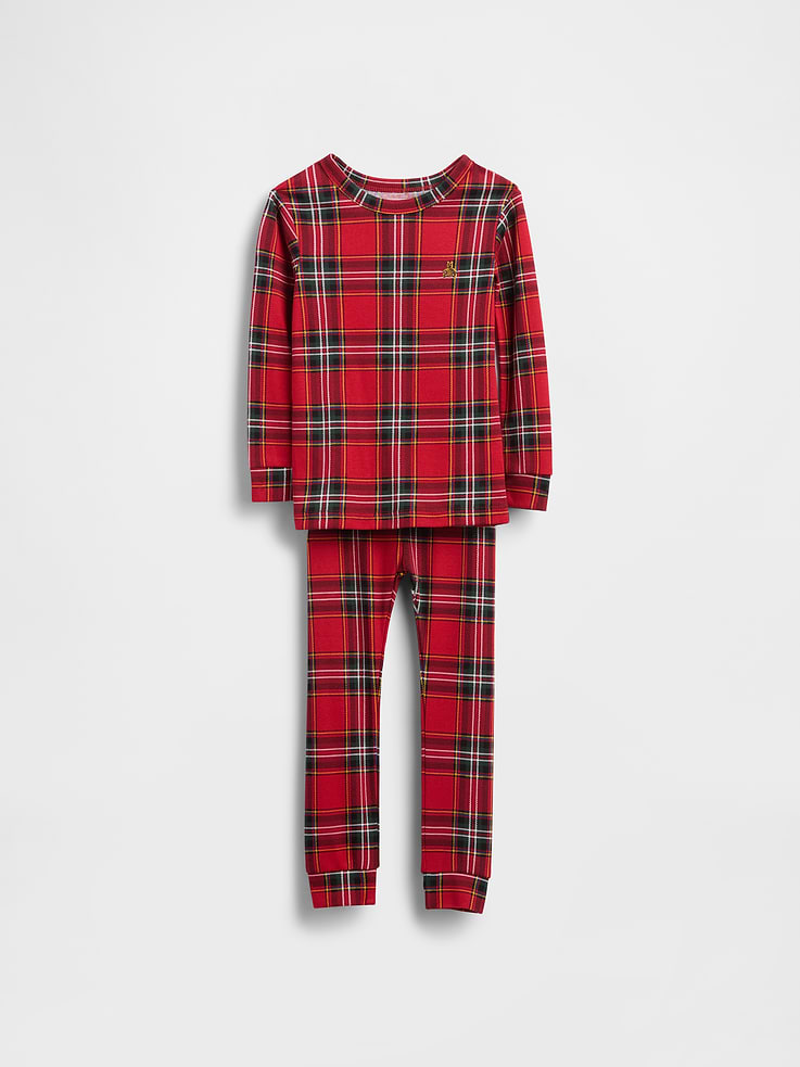 Image 6 of 7, Kids & Baby Organic Brushed Cotton Holiday PJ Set