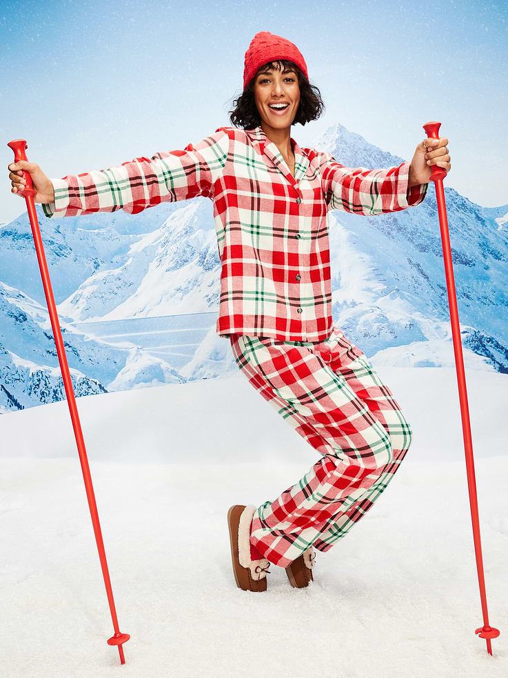 Image number 1 showing, Plaid Flannel Pajama Pant Set for Women