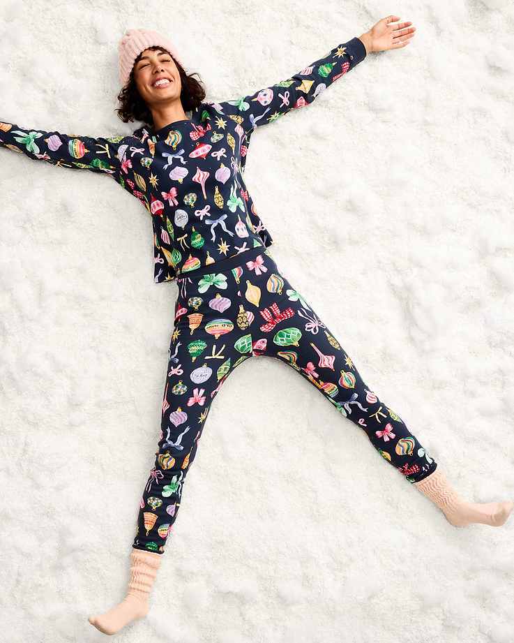 Image number 1 showing, High-Waisted Waffle Pajama Leggings for Women