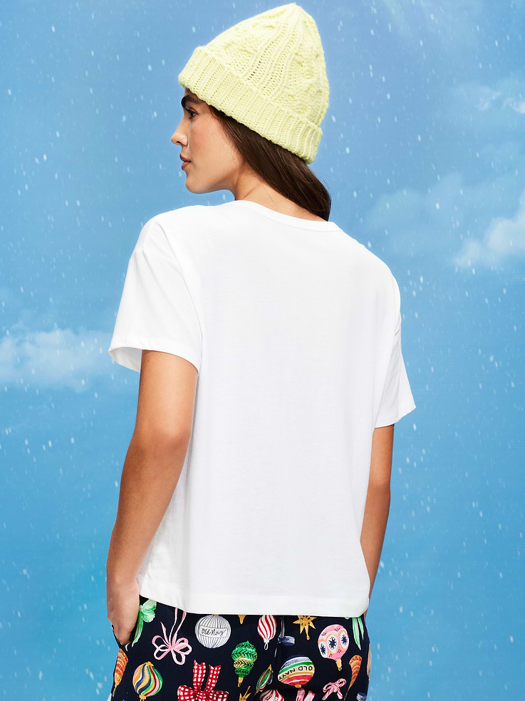 Image number 2 showing, Holiday-Graphic Crew-Neck T-Shirt for Women