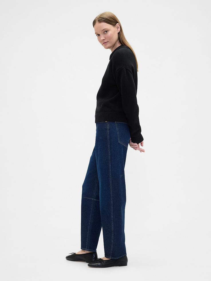 Image number 3 showing, High Rise Barrel Jeans