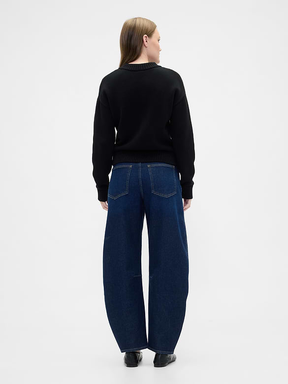 High Rise Barrel Jeans
