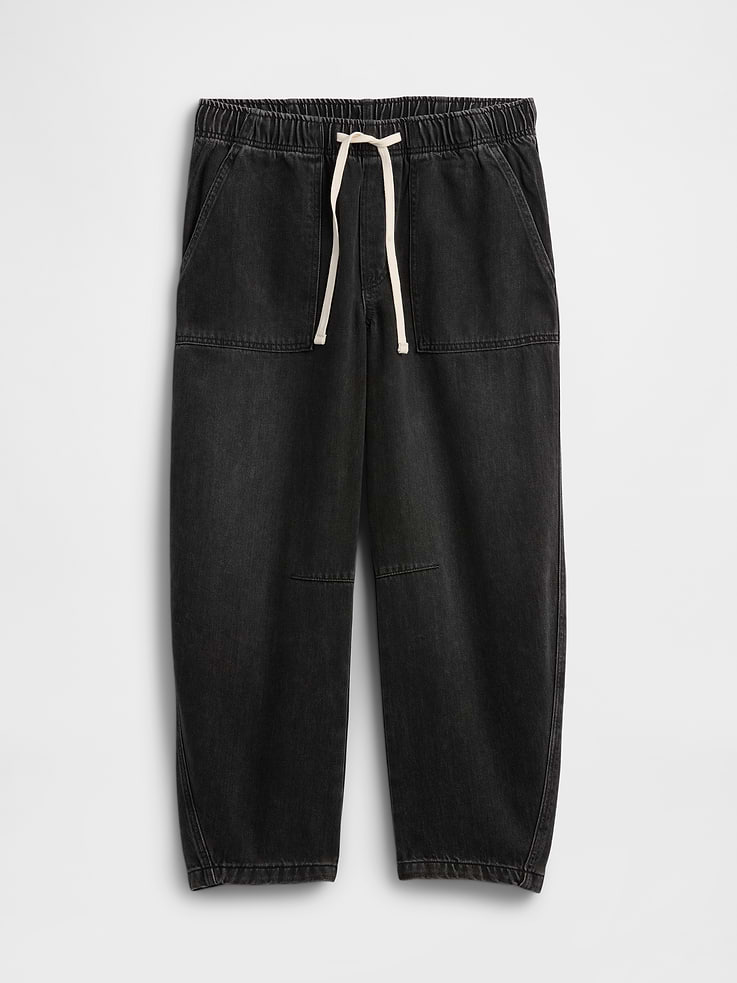 Image number 7 showing, Mid Rise SuperSoft Pull-On Barrel Jeans
