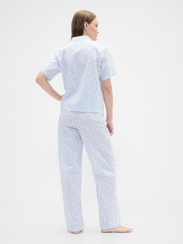 Print Poplin PJ Pants