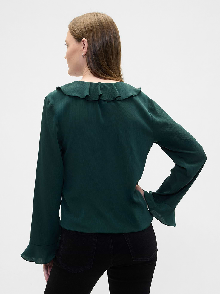 Image number 2 showing, Ruffle V-Neck Top