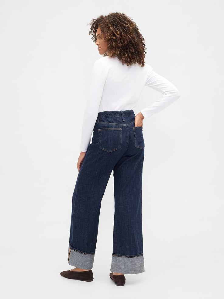 Image 4 of 7, High Rise Wide-Leg Jeans