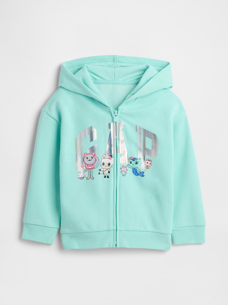 Image number 1 showing, babyGap Gabby's Dollhouse Logo Zip Hoodie