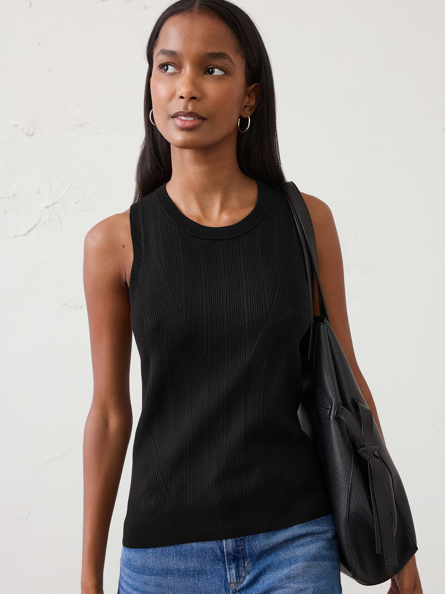 Image number 1 showing, Variegated Ribbed Shell Sweater