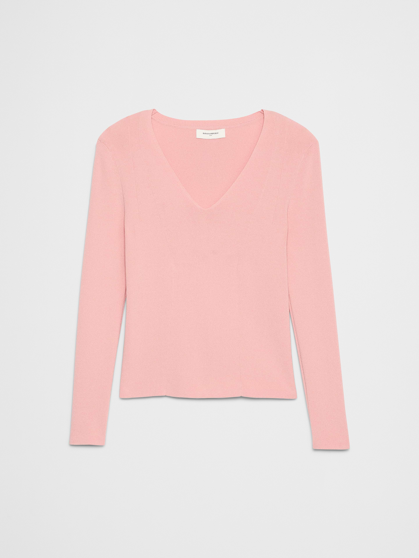 Image number 4 showing, Seamed V-Neck Sweater
