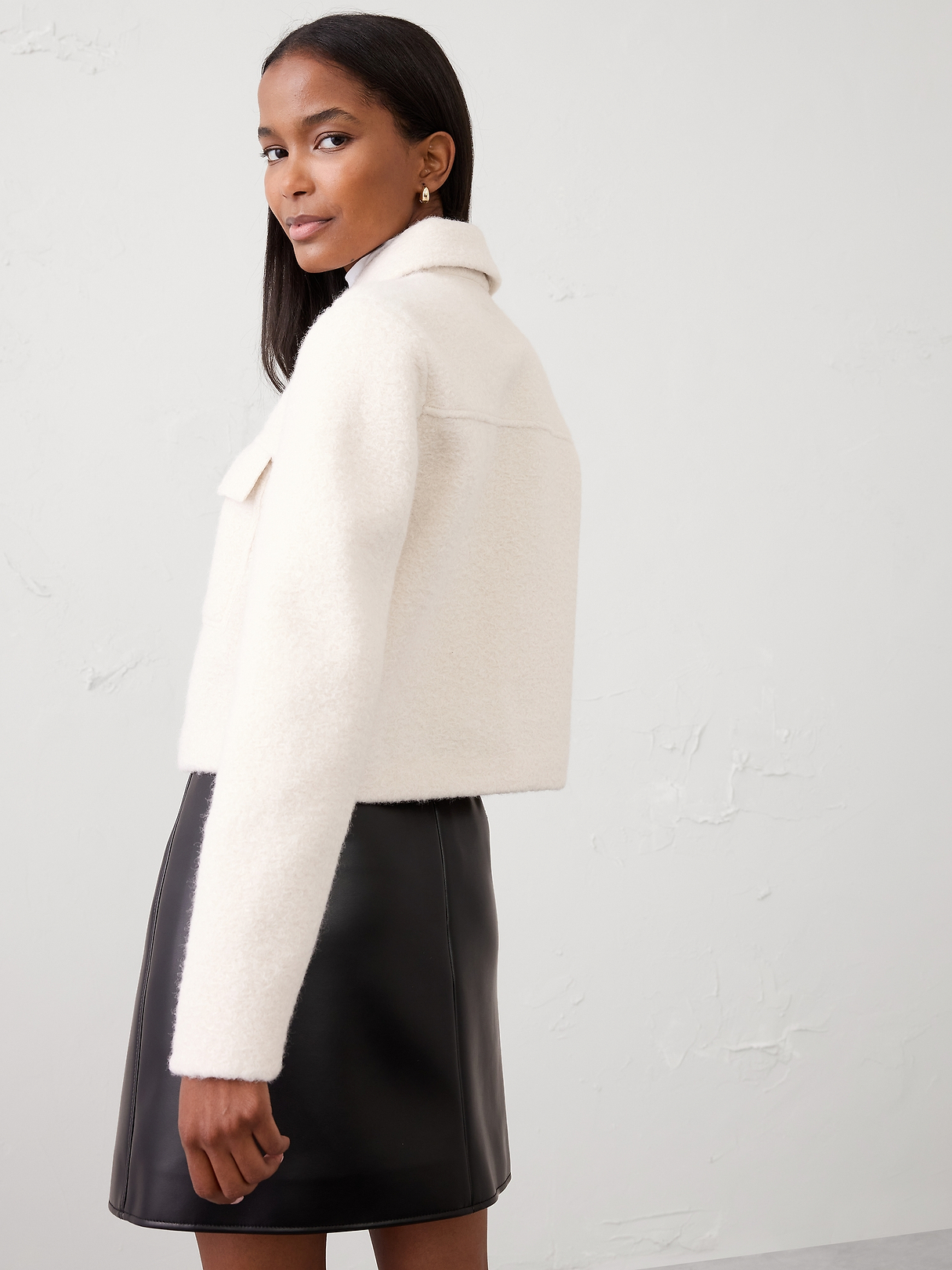 Boucle Cropped Jacket | Banana Republic Factory