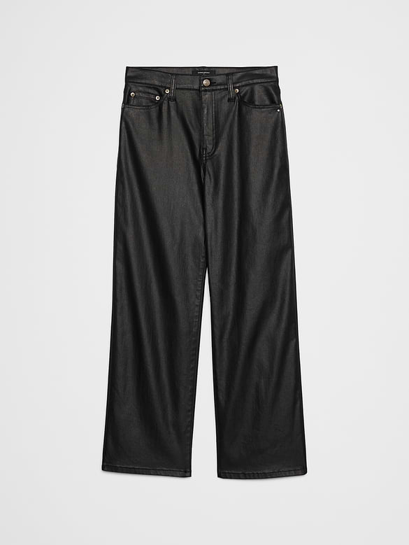 Straight High-Rise Coated Jean