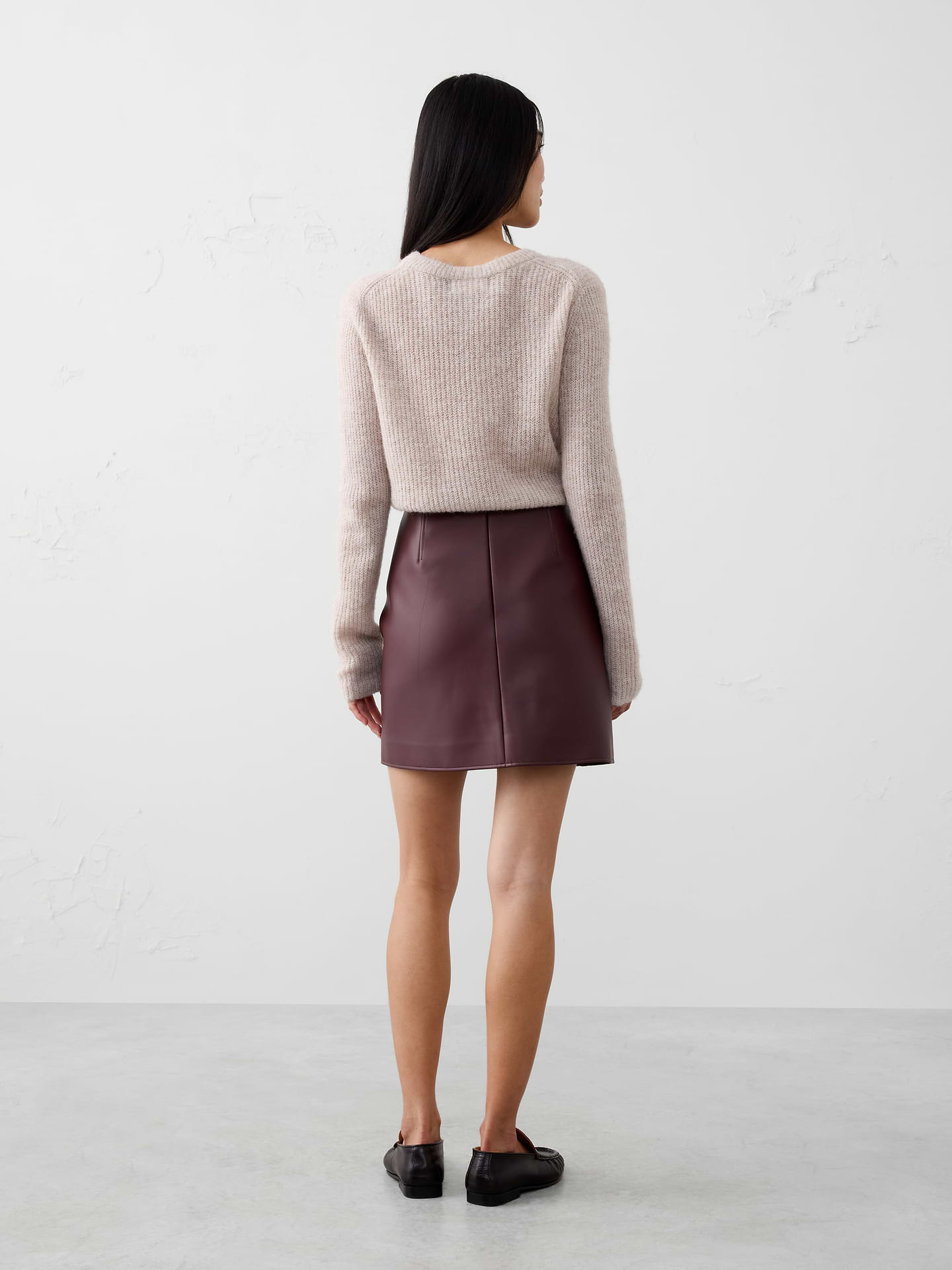 Image number 2 showing, Vegan Leather Mini Skirt