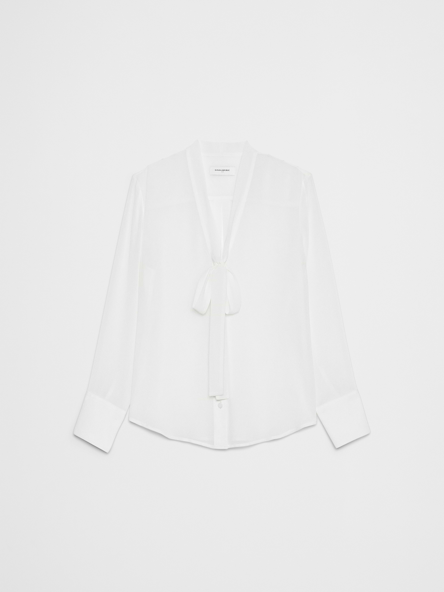 Image 4 of 4, Tie-Neck Blouse