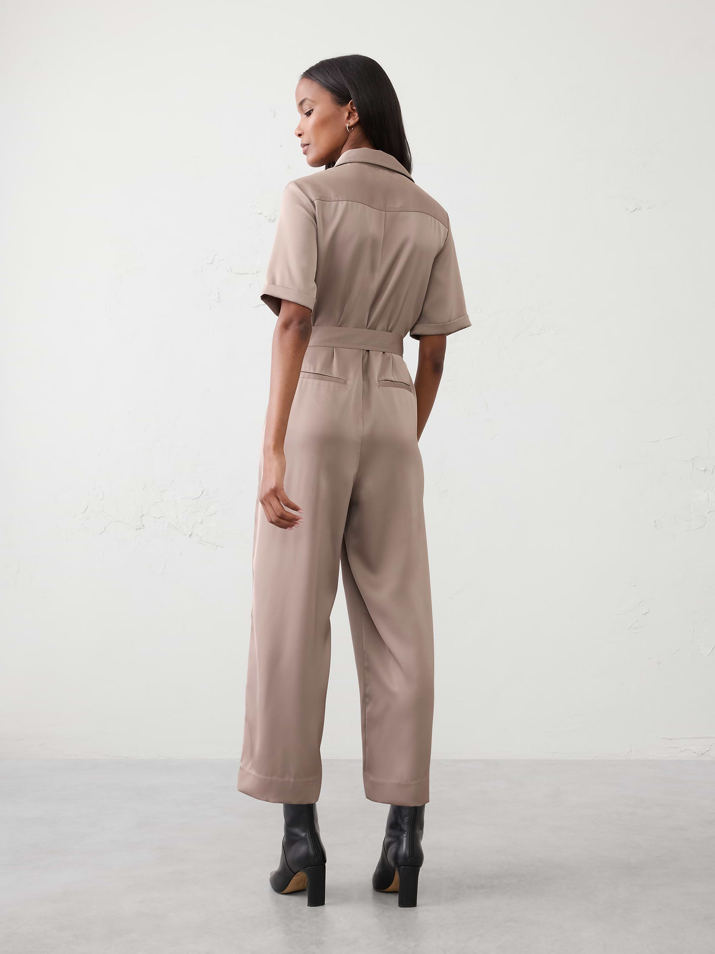 Image 2 of 4, Satin Utility Jumpsuit