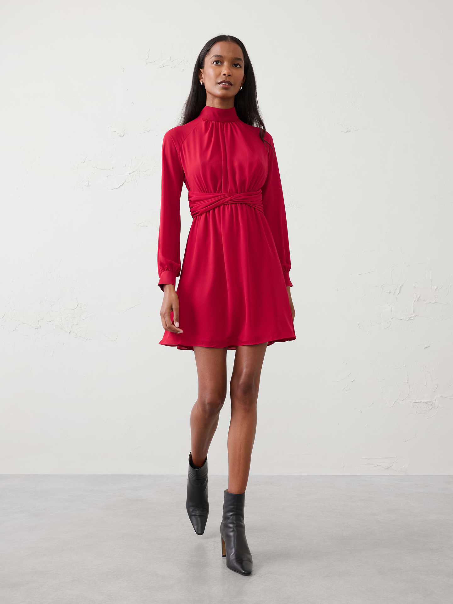 Image number 3 showing, Twisted-Waist Mini Dress