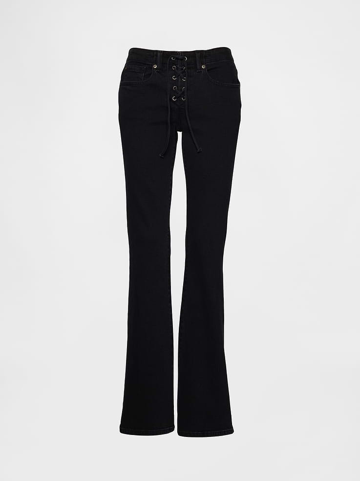 Image number 7 showing, Low Rise Long & Lean Lace-Up Jeans