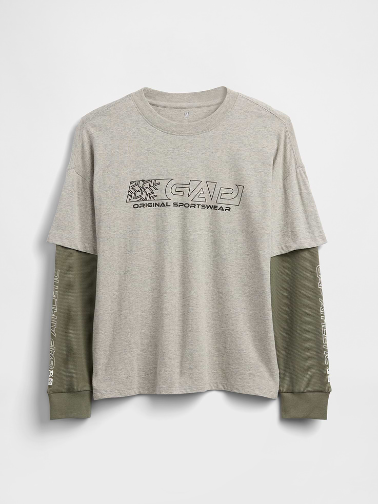 Image number 1 showing, Kids 2-in-1 Graphic Logo T-Shirt