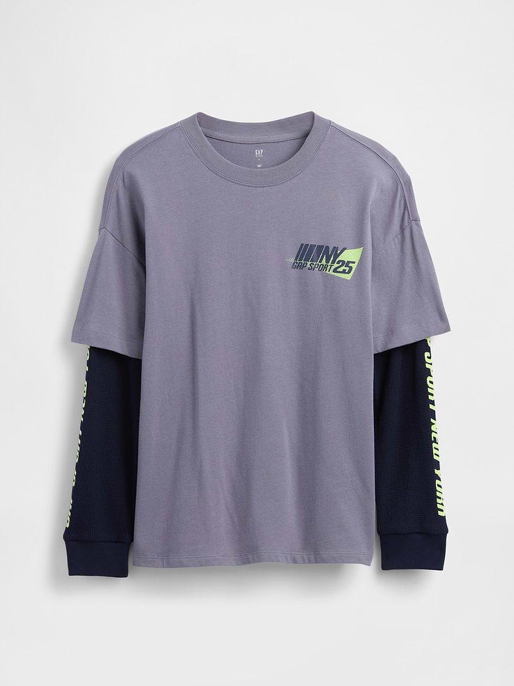 Image number 1 showing, Kids 2-in-1 Graphic Logo T-Shirt