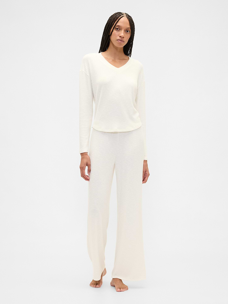 Image number 3 showing, Relaxed Ribbed PJ Top