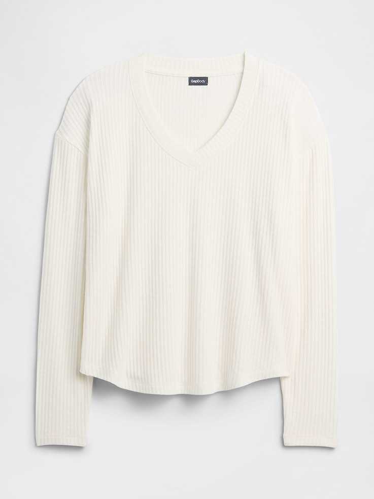Image number 4 showing, Relaxed Ribbed PJ Top
