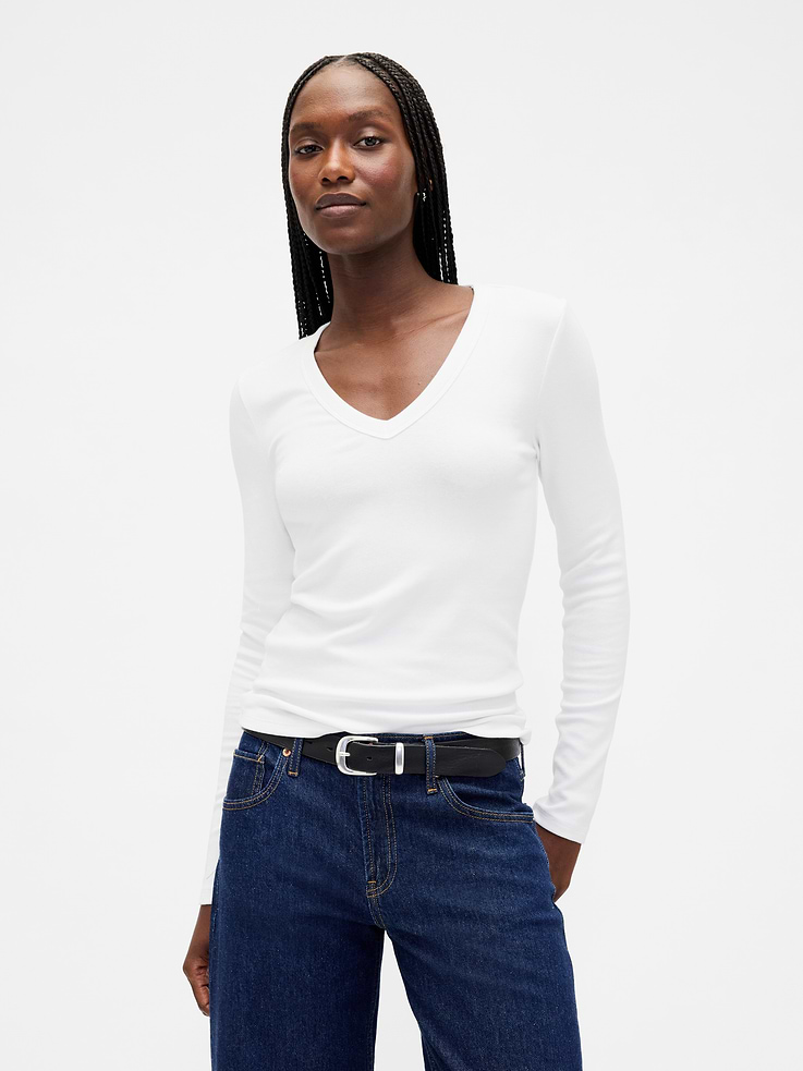 Image number 1 showing, Modern V-Neck T-Shirt