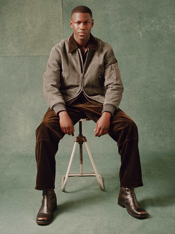 Straight Stretch-Corduroy Pull-On Pant