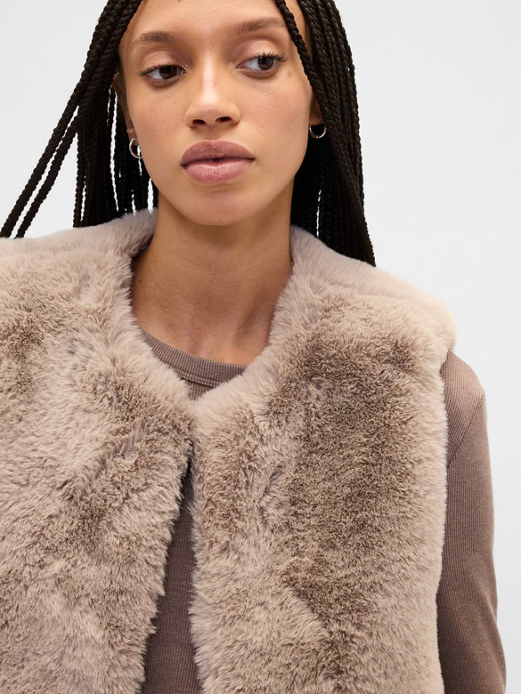 100% Recycled Faux-Fur Vest