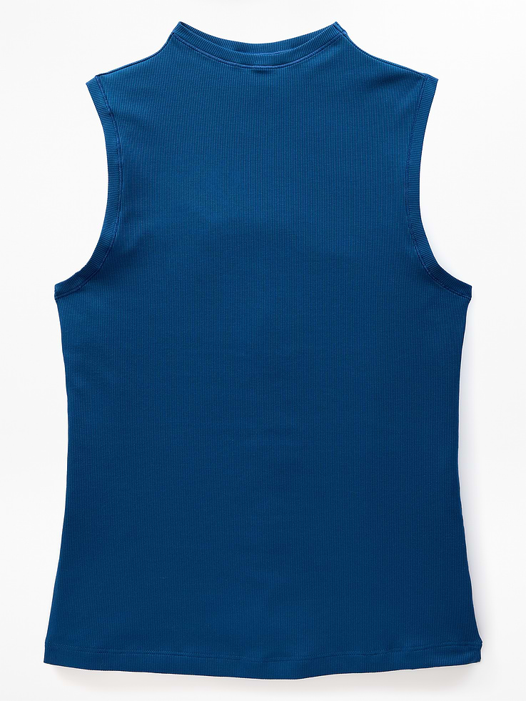 Image 3 of 7, Signature Rib Mock Neck Tank