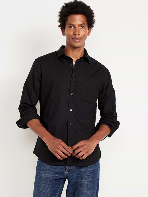 slim fit button down dress shirt Marquis Men's Cotton Blend Shirts Tailored from crisp cotton Shop Slim-Fit Stretch Dress Shirt