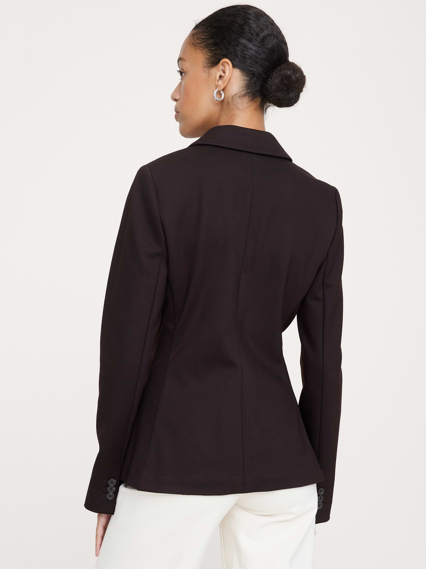 L'image numéro 3 présente Blazer tout-aller ajusté en tricot point de Rome