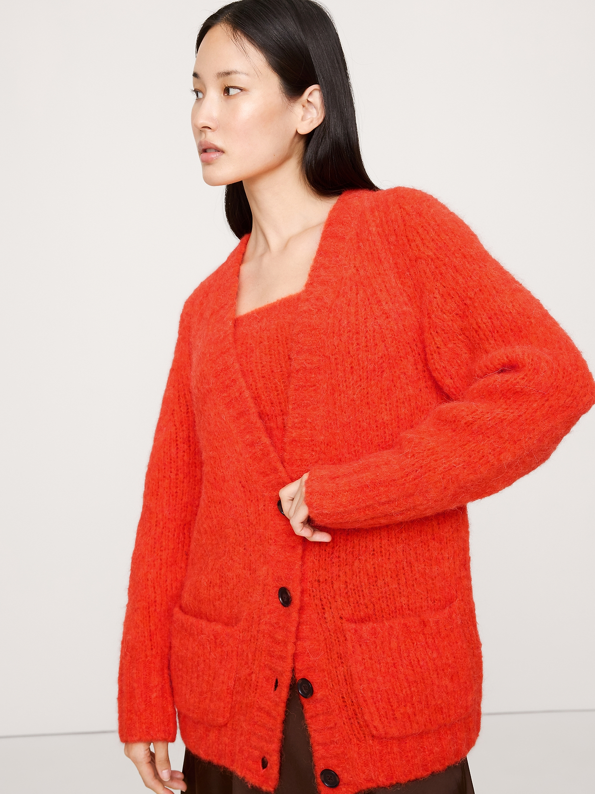 Italian Alpaca-Blend Cardigan | Banana Republic