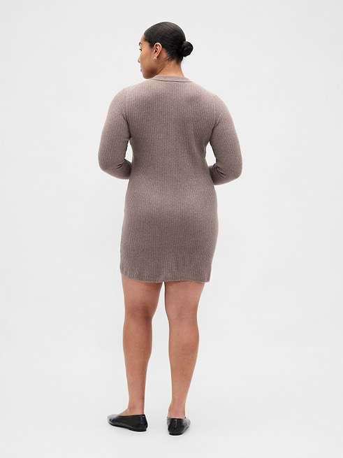 gap grey sweater dress CashSoft Rib Pocket Mini attr-10992-61383