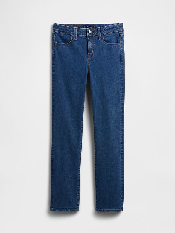 Mid Rise Classic Straight Jeans