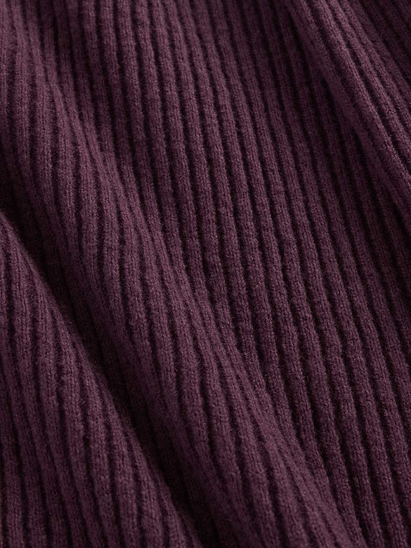 Robe-chandail courte en tricot côtelé Effet cachemire
