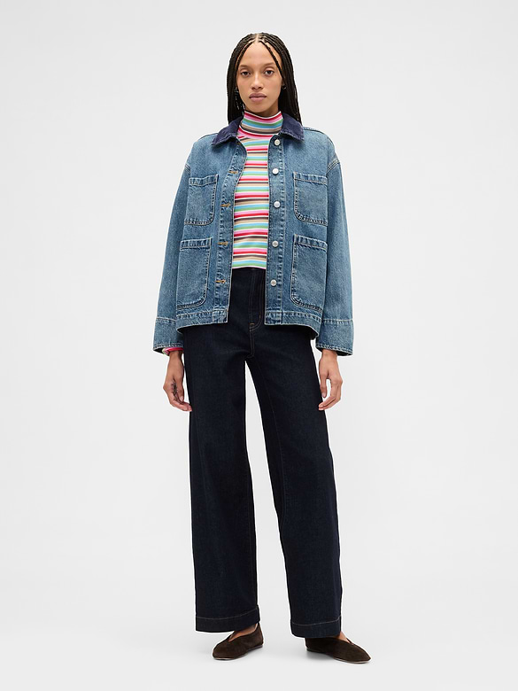 Ribbed Turtleneck T-Shirt