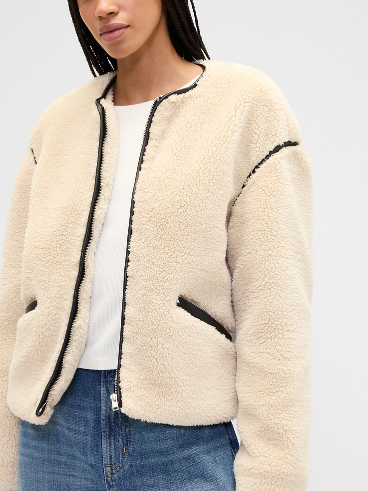 Image number 4 showing, Relaxed Sherpa Jacket