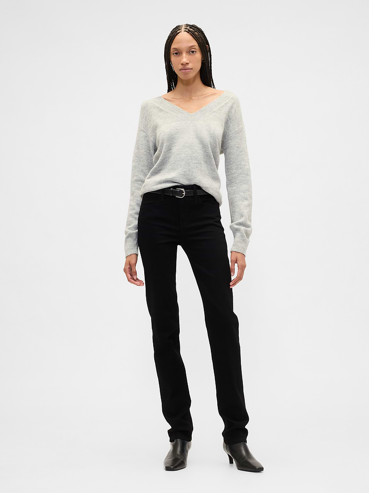 Image 1 of 7, This product is made with/contains 18% recycled contents. Compared to virgin materials, using recycled materials helps reduce resource use and waste., This product is part of our water-saving Washwell program. Compared with conventional wash methods, Washwell uses at least 20% less water., Stretch denim., Black color wash., Button closure, zip fly., Classic five-pocket styling., Product #845459